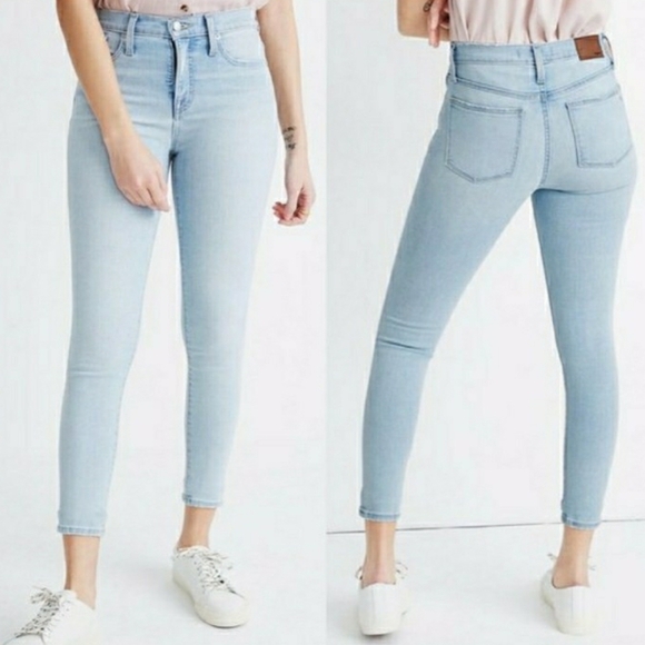 Madewell 9 Mid-Rise Skinny Crop Jeans Coolmax Light Wash SZ 29 - Picture 5 of 5